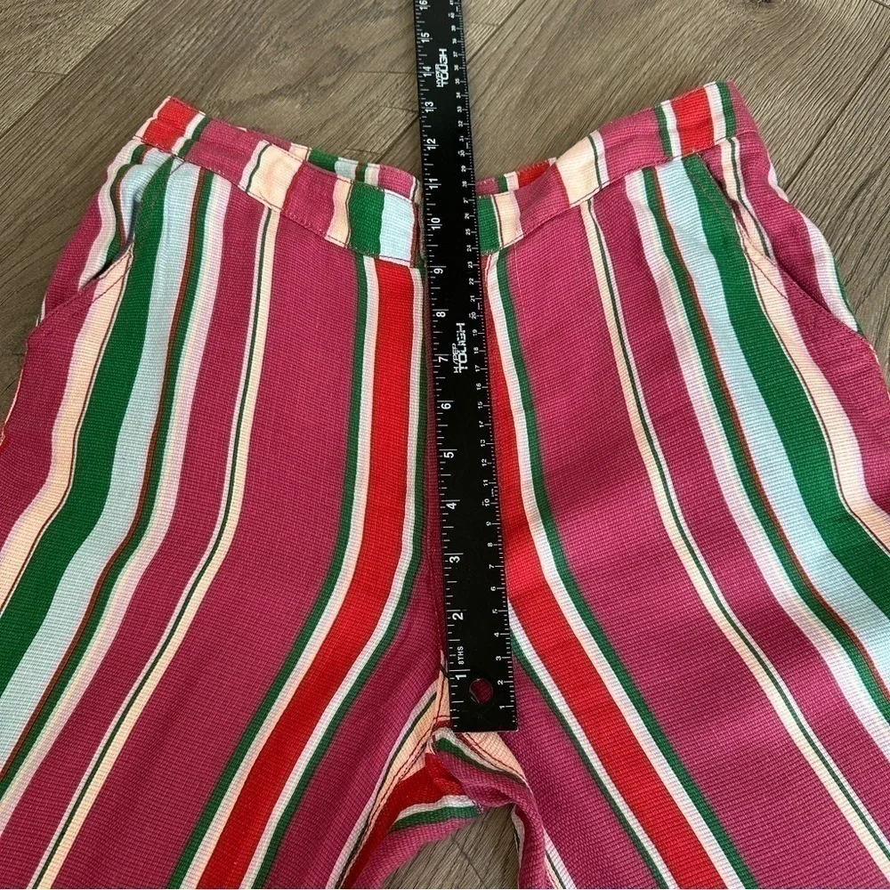 Free People La Paz Crop Flare Striped Pants size 2